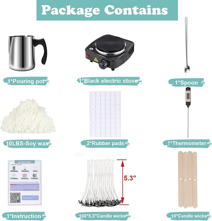Soy Wax Candle Making Kit Supplies - Image 2