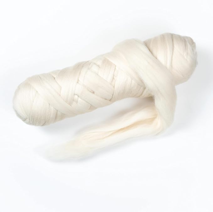 Natural Wool Bulk 2 lb roving, Best Wool by Kondoosnaturalfibers