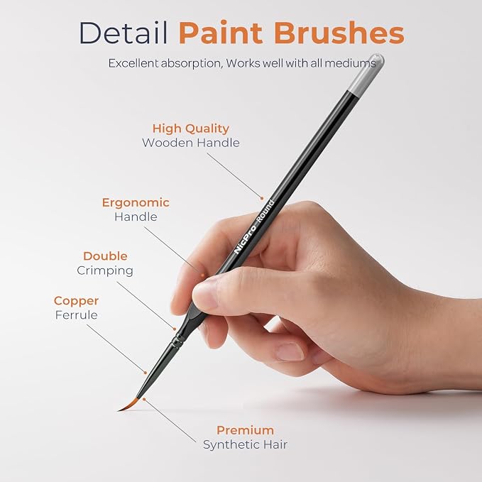 Nicpro Miniature Paint Brushes - Image 2