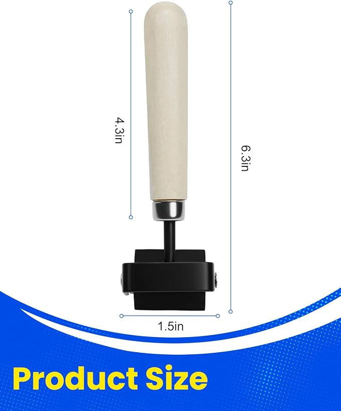 UCEC Brayer Roller for Printmaking – Wooden Handle Durable Wood Glue Roller - Image 3