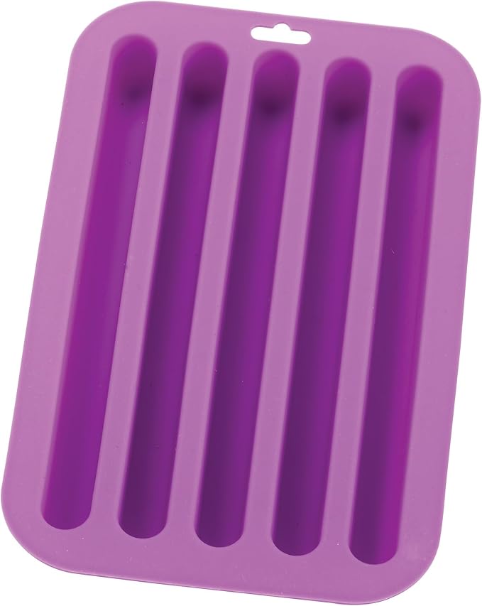 HIC Kitchen Silicone Water Bottle Ice Tray, Makes 5 Ice Sticks | Food-Grade by HIC