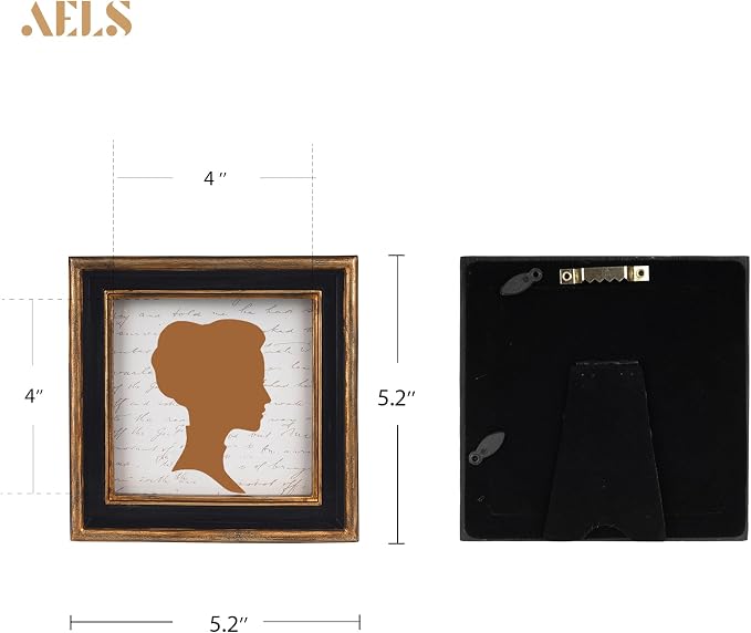 AELS 4x4 Inch Vintage Picture Frame, Elegant Luxury Antique Photo Frames - Image 2