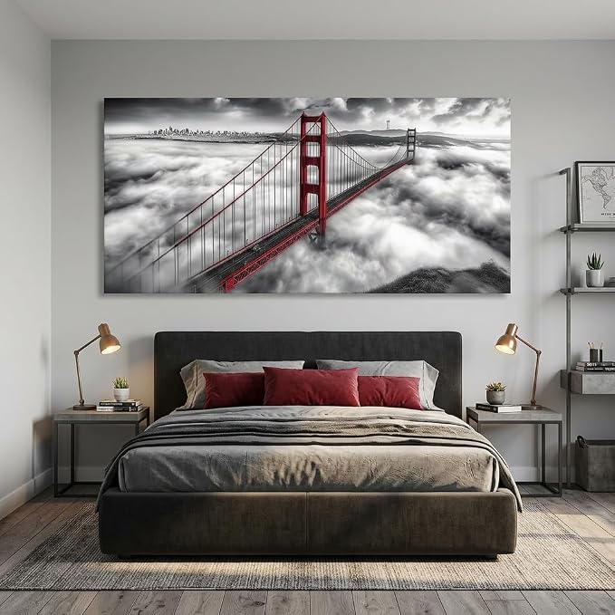 ZESTRILIA San Francisco Golden Gate Bridge Wall Art, Decor - Image 5