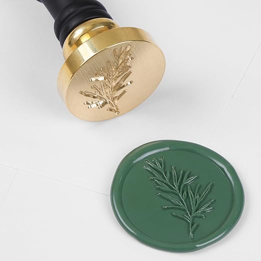 UNIQOOO Rosemary Botanical Twig Green Plants Wax Seal Stamp by UNIQOOO