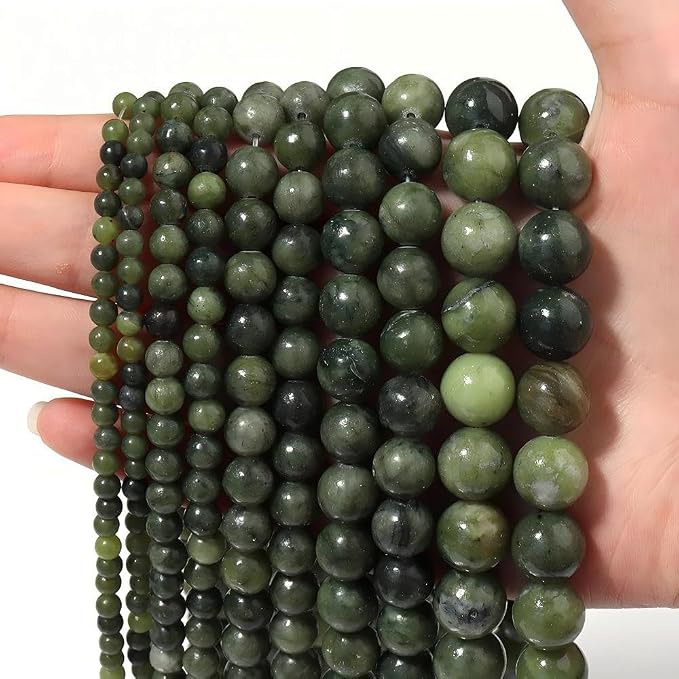 Zenkeeper 108 Pcs Green Jade Beads - Image 2