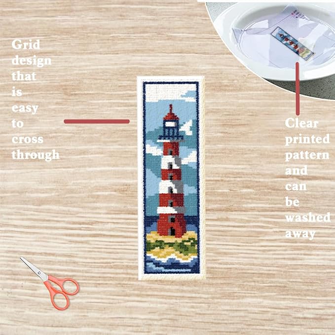 FREEBLOSS 6 Set Bookmark Cross Stitch Kits Cross Stitch Bookmark Kit - Image 3