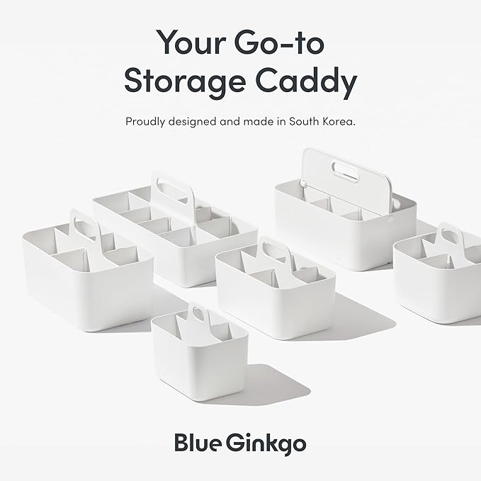 BLUE GINKGO Stackable Organizer Caddy, L-Rectangle, Made in Korea | Portable. - Image 6