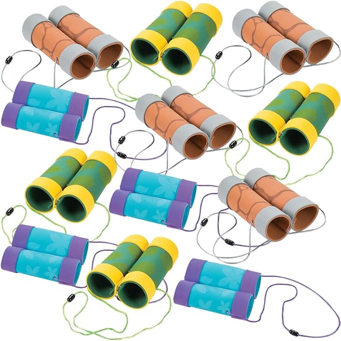 Fun Express Binoculars for Kids Craft Kit 12 Pack by FunExpress