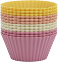 Large Silicone Muffin Cups, 12 Pack Reusable Cupcake Liners 3.54inch Baking by SAWNZC