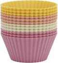 Silicone Baking Muffin Cups 12 Pack, Reusable Cupcake Liners Cake Molds by SAWNZC