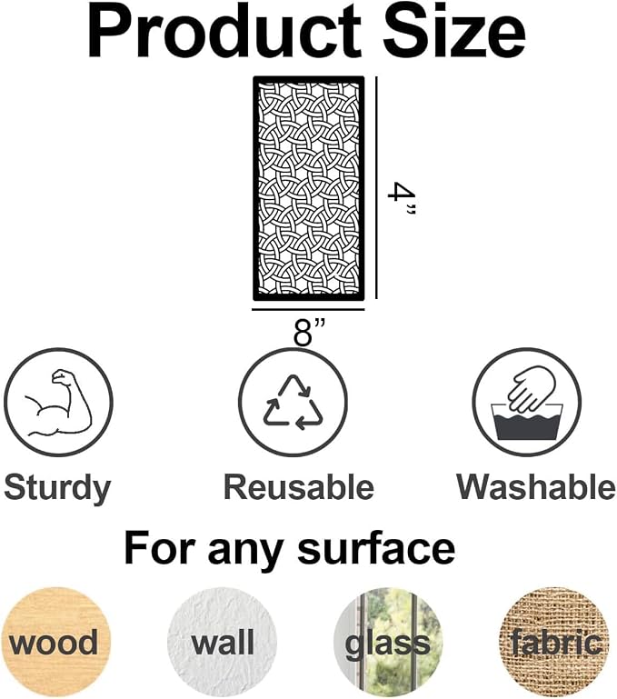 Stencils for Crafts Reusable Texture Stencils Background Stencil Leaf Floral - Image 2