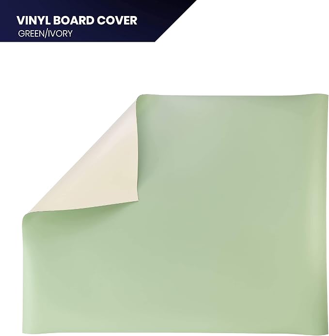 Pacific Arc Vinyl Board Cover. Self Healing and Stain Resistant Green/Ivory - Image 3