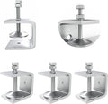 7/8 Inch Stainless Steel Heavy-Duty Clamp, Stainless Steel C-Shaped Clamp with 0.63-inch Opening, Suitable for Woodworking Bonding, Cutting and Installation. 6pcs