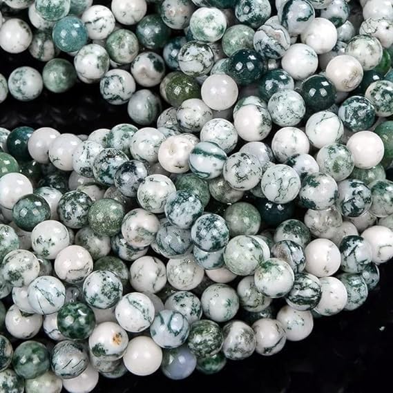 Zenkeeper About 180 Pcs Moss Agate Beads by Zenkeeper