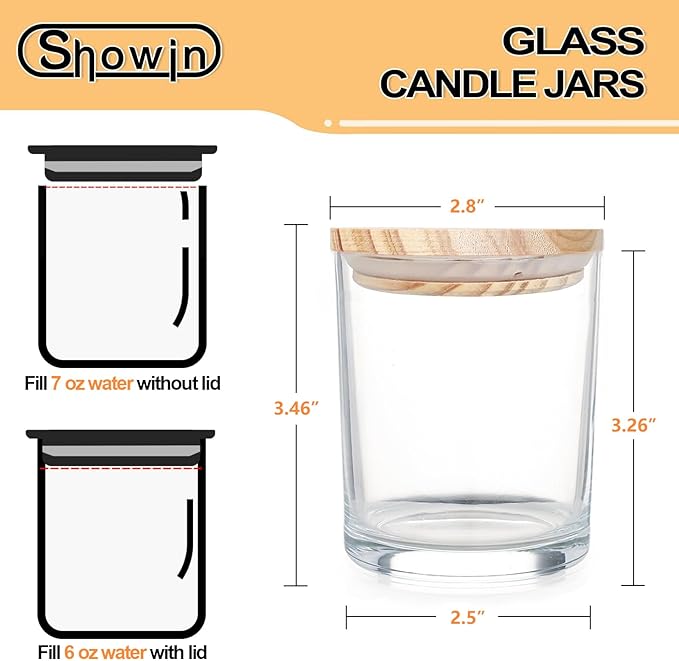 Thick Candle Jars for Making Candles 16 Pcs, 7 OZ Empty Jars - Image 2