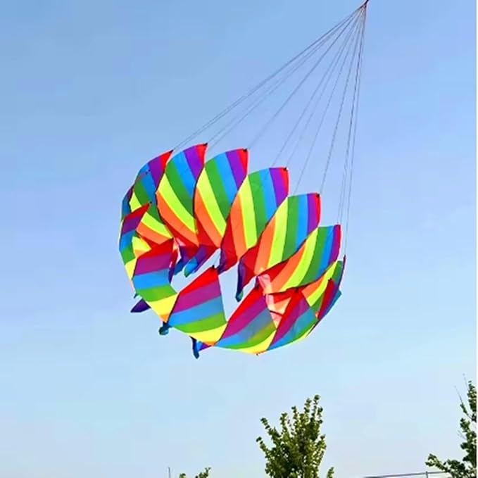 Big Kite Rotating Kite Giant Easy to Fly Soft Lotus-Shaped Soft Kite Flying - Image 3