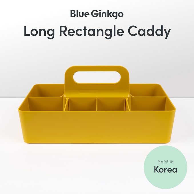 BLUE GINKGO Stackable Organizer Caddy, L-Rectangle, Made in Korea | Portable. - Image 2