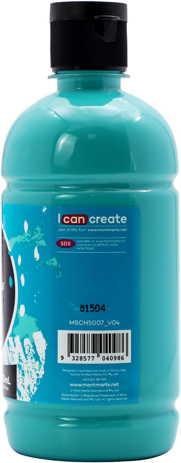 Mont Marte Signature Turquoise Acrylic Paint, Semi-Matte Finish, Suitable - Image 3