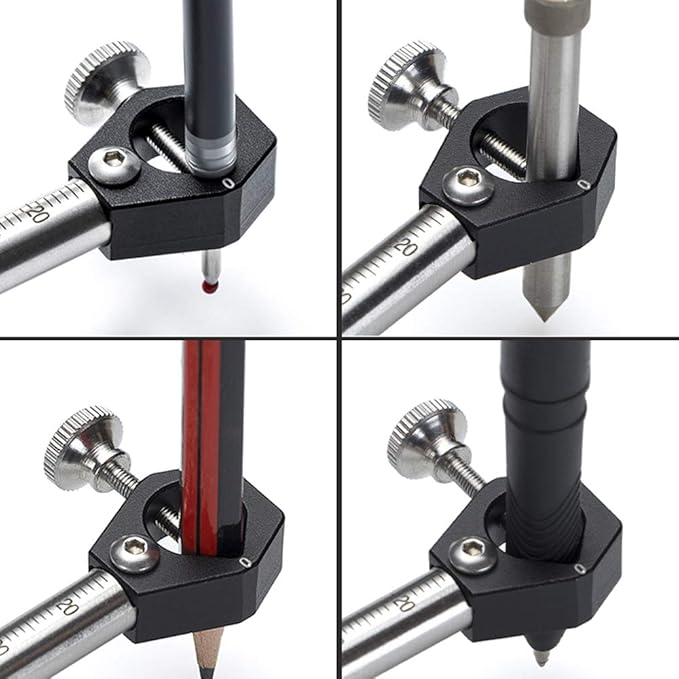 Wood Scribe Tool Wheel Marking Gauge woodworking tool set 180 MM Sliding Mark Scraper Adjustable Precision Linear Arc Dual-purpose Scriber Parallel Line Drawing Tool