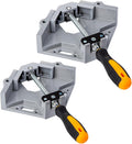 2pcs Right Angle Woodworking Clamp, With Adjustable Aluminum Alloy Swing Jaw, Single Handle Clamps, For Welding, Woodworking