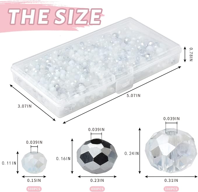 Crystal Rondelle Beads for Jewelry Making - Image 2