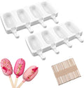 Sakolla 2 Pack 4 Cavity Mini Popsicle Silicone Molds by Sakolla