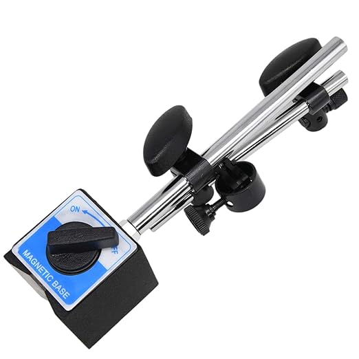 Dial Indicator with Magnetic Base, 0-1.0" Tester Gage, 0.001" Precision Test Indicator with Point Precision Inspection Set,Magnetic Dial Indicator Base Holder with Fine Adjustment Long Arm