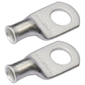 SELTERM 2pcs 8 AWG 5/16" Stud (Wide Pad) Tinned Copper Wire Lugs, Ring Terminals, Battery Cable Ends, 8 Gauge Ring Terminal Connectors, UL Marine Grade Battery Terminal Connectors