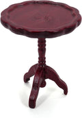 1:12 Scale Miniature End Table Wooden Round Side Table Dollhouse Furniture by ArtistryinEveryFlame
