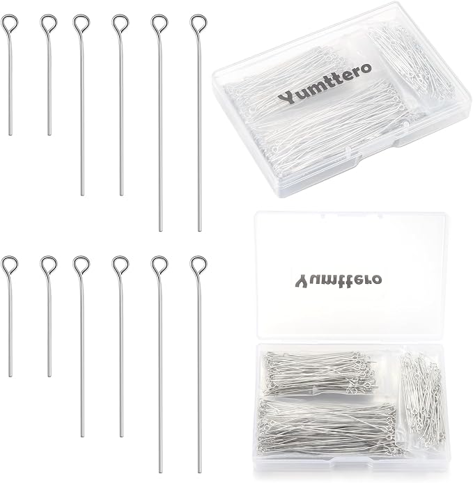 400 PCS 30mm 50mm 70mm Mixed Length Eye Pins by Yumttero