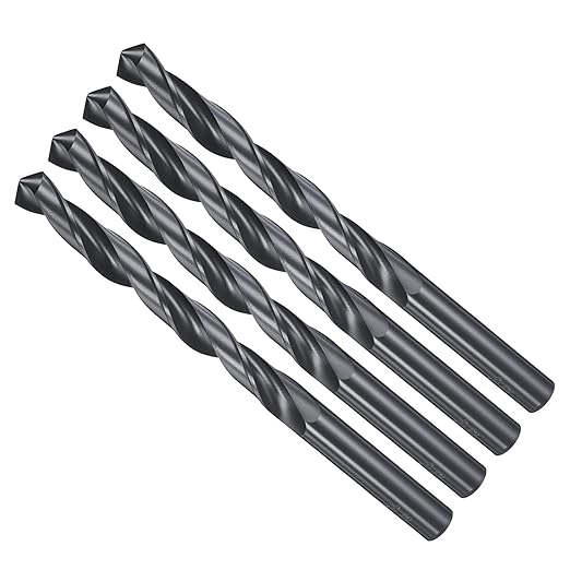 Drill Bit, 8.5mm Cutting Diameter, 4241 HSS Nitriding Black 118° Cutting Angle Versatile Jobber Bits - (Applications: for Drilling Plastic Wood Soft Metal), 6-Pieces