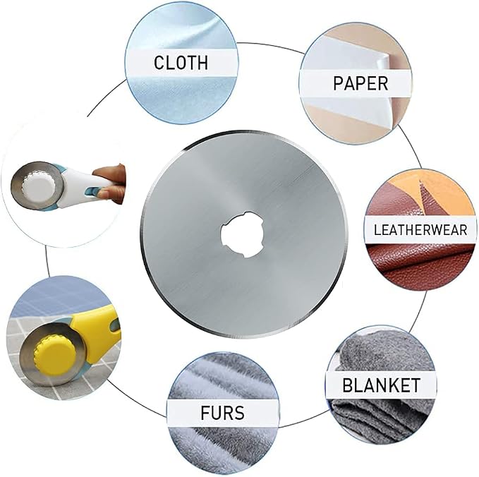 HEADLEY TOOLS 60mm Rotary Cutter Blades 10 Pack Fits Olfa, Replacement Rotary - Image 5
