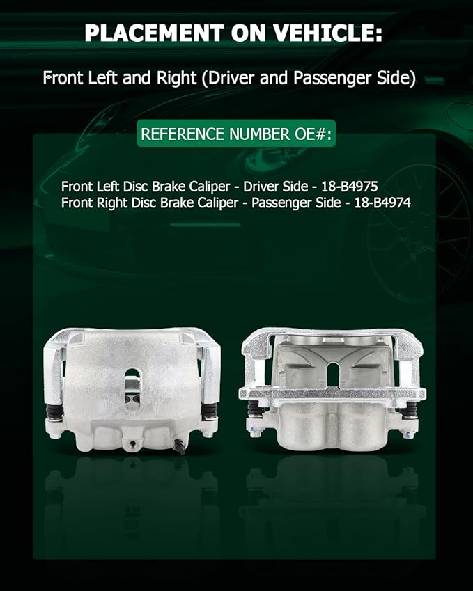 SCITOO Front Left+Right Brake Calipers With Bracket 18-B4974 18-B4975 Compatible For Ford For F-150 2005-2009 For Lincoln Mark LT 2006-2008