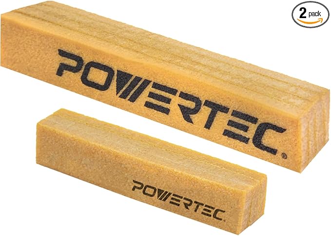 POWERTEC Abrasive Cleaning Sticks 12" and 8-1/2" Set for Sanding Belts & Discs | Natural Rubber Eraser - Woodworking Shop Tools for Sanding Perfection (72209)