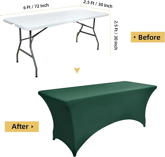 2-Pack 6ft Spandex Table Covers - Image 7
