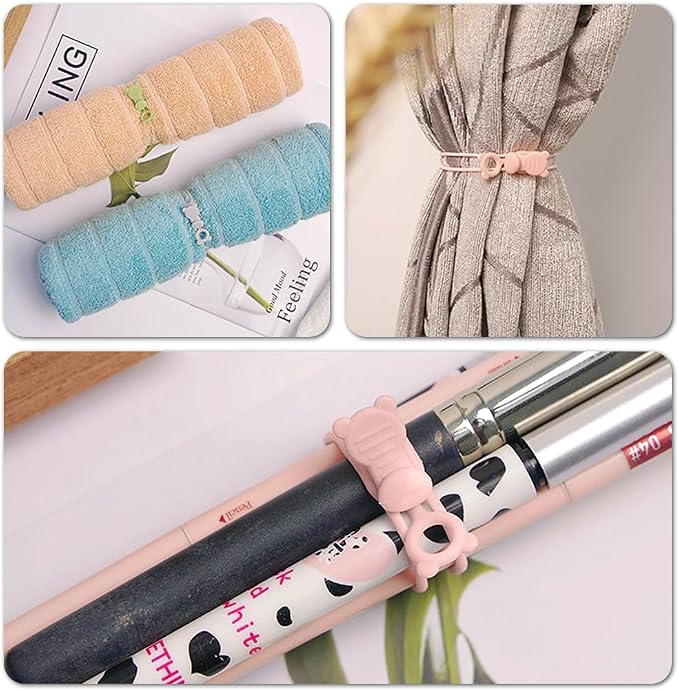 20Pcs Silicone Cable Ties, Reusable Cord management Organizer, High-elasticity - Image 7