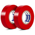 Red Electrical Tape PVC Vinyl - 3/4 In 60 Ft Professional Grade General Purpose Red Electric Tape Flame Retardant Waterproof For All Weather Under 600V Electrical Insulating Use Pack of 2 Rolls