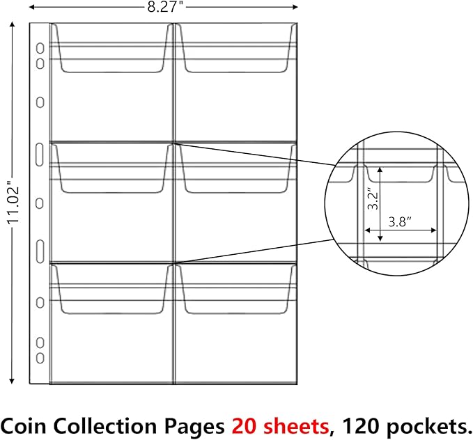 MUQING 120 Pockets Coin Collection Suppliers - Image 3