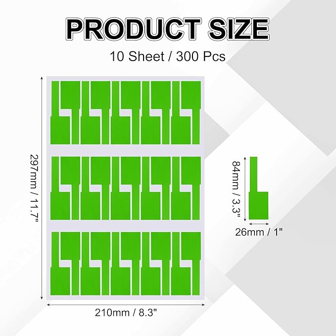 uxcell 300 Pcs Cable Labels, Waterproof Wire Cord Labels Tags, Cord Organizer Management Tags for Charger Cable Organizer Wire Markers Printer and Handwriting, Light Green