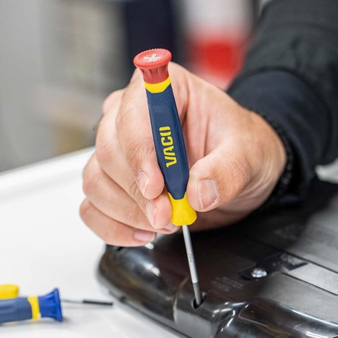 VACO VAC7123 12-Piece Precision Screwdriver Set, Phillips, Slotted, TORX with Color Coded Handles, Ideal for Precise Tasks in Tight Spaces