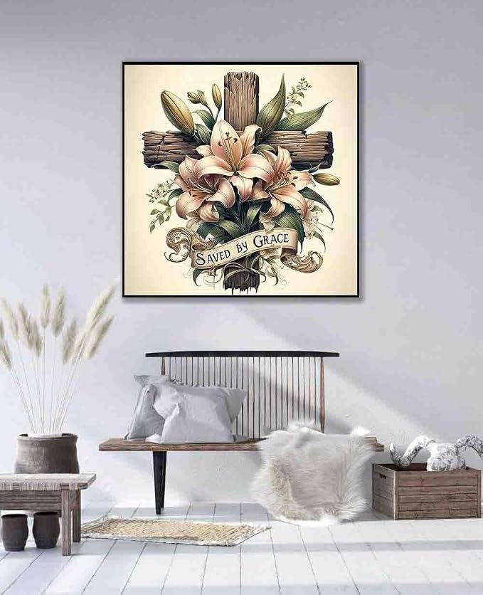 Cross Stitch Kits for Adults Beginner, Flower Counted Cross Stitch Kits Printed - Image 4
