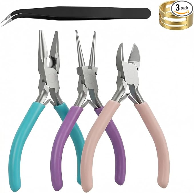 3 Pcs Jewelry Pliers Set, Jewelry Making Tools by Unknown
