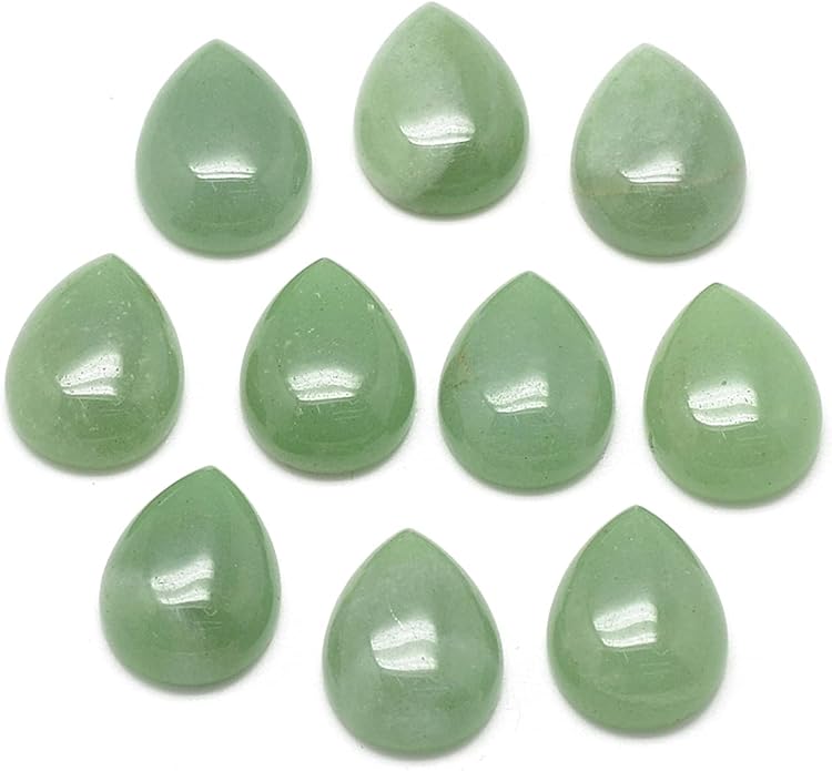 Fashewelry Natural Teardrop Flat Back Cabochons Beads by FASHEWELRY