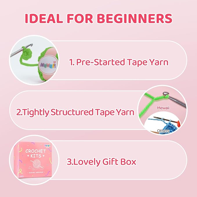 Mewaii Crochet Kit for Beginners Level 1 - Image 2