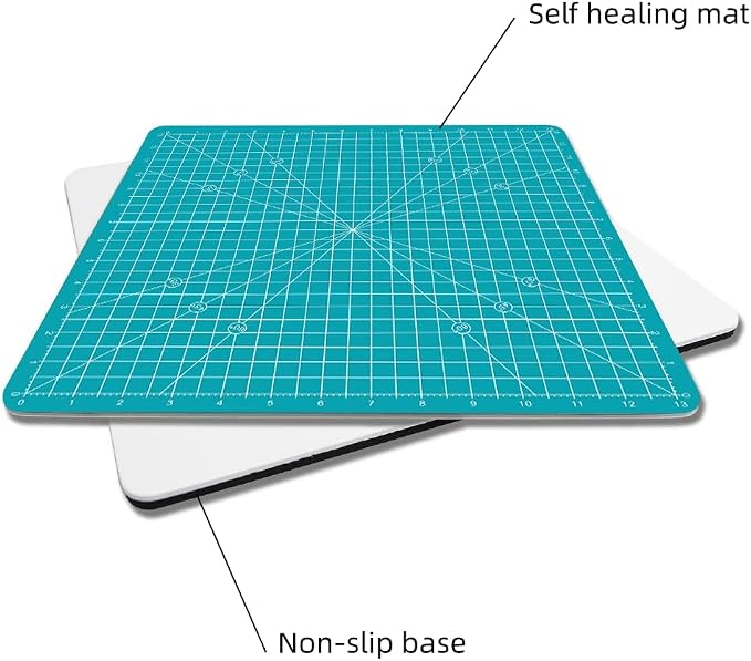 Rotating Self Healing Cutting Mat 14"x14", Square Sewing Cutting Mat Board - Image 2