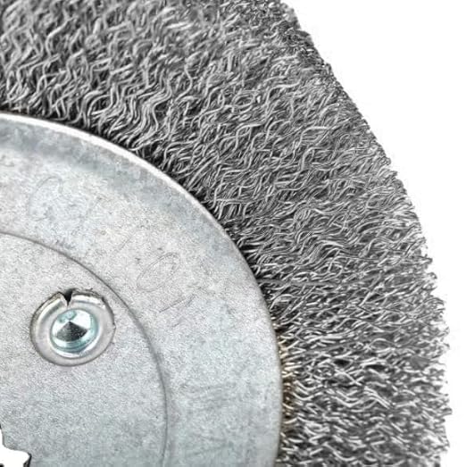 KISEKI 4.7" x 4" Stainless Steel Wire Brush (0.2 mm Wire) Drum, Surface Conditioning Tool, Compatible with Angle Grinder, Die Grinder
