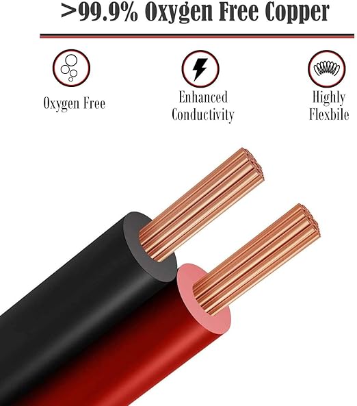 GS Power 300ft 14 Gauge Wire Oxygen Free Pure Copper Primary Wire, 50ft Roll, 6 Colors, OFC 12v 14AWG for Automotive Audio Video Electric Trailer Stereo RC Car Home Theater LED Lamp Wiring Electrical