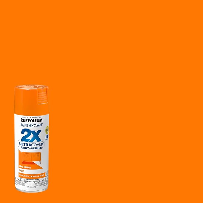 Rust-Oleum Painter's Touch 2X Ultra Cover Spray Paint, Gloss Real Orange | - Image 2