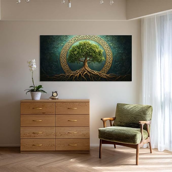 ZESTRILIA Celtic Tree of Life Canvas Wall Art, Timeless Mystical Bohemian - Image 6