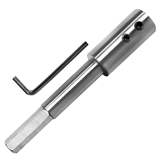 ASNOMY 4.5Inch Long Forstner Bit Extension for Adding Over 3-1/4 inches of Drilling Depth to Your 3/8" Round or Hex Shafts Forstner Bit